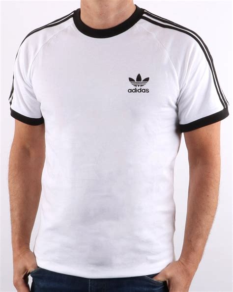 adidas 3 stripes t shirt weiß|adidas 3 stripe shirt men.